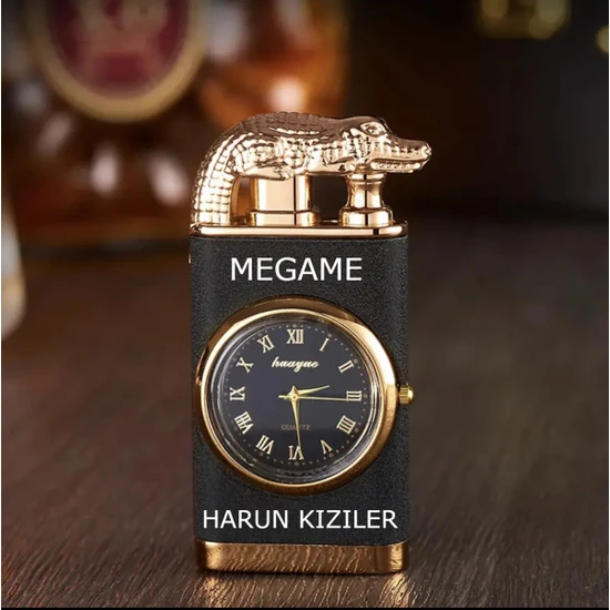 Megame Kişiye Özel Isimli Ejderha Çakmak, Saatli Ejderha Çakmak, Hediyelik Çakmak