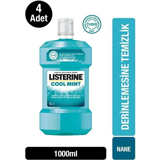 Listerine Coolmint 1000 ml x 4