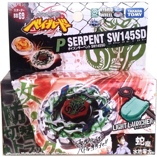 Takara Tomy Beyblade Metal Fusion Poison Serpent SW145SD Bb-69 BB69 Fırlatıcılı  Hybrid Wheel System