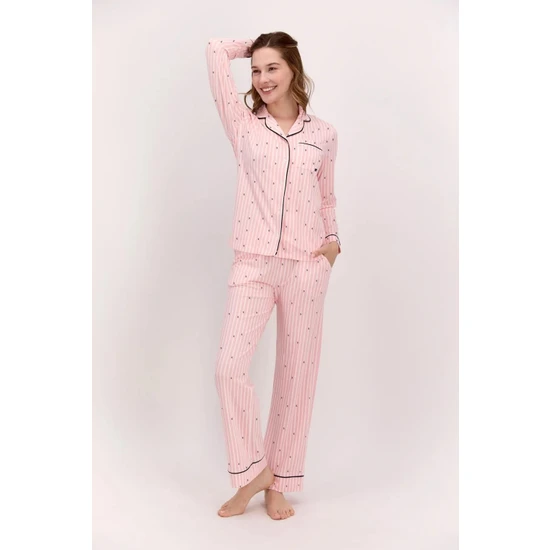 Pierre Cardin Çeyizlik Pembe Kadın Pijama Takım