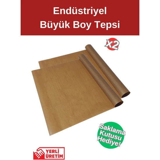 Foopex Yıkanabilir Pişirme Kağıdı Endüstriyel Büyük Boy Yanmaz Yapışmaz Yağlı Kağıt Yerli Üretim 2'li 40X60