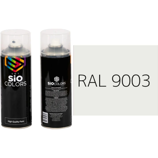 Sio Colors Extra Pigmentli Özel Yapım Akrilik Sprey Boya 400 ml (Siyah-Beyaz Tonlar)(Araba-Metal-Ahşah--Plastik)