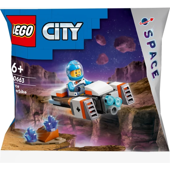 LEGO® City Uçan Uzay Motosikleti 30663 - 6 Yaş ve Üzeri Çocuklar İçin Yaratıcı Oyuncak Yapım Seti (46 Parça)