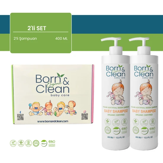 Born And Clean Bebek Şampuanı X2 Adet