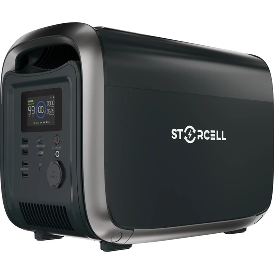 Storcell NE-1200MINI Taşınabilir Güç Kaynağı 922WH Kapasite, 1200W Güç (X-Turbo ile Sürekli 2400W Güç) - Ev Karavan ve Dış Mekan Kullanımı Için Lifepo4 Bataryalı Solar Jeneratör