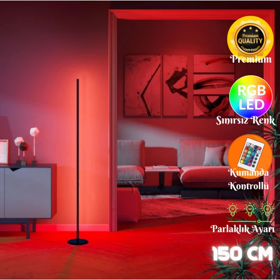 Neeko RGB STICK LAMBADER - MODERN LAMBADER - Full Renk -Çok Özellik - Kumandalı - 150 cm