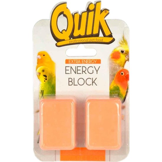 Quik Qui̇k Portakallı Enerji Bloğu 999 gr Muhabbet Kuşu İçin Zengin Vitaminli Toz Yem