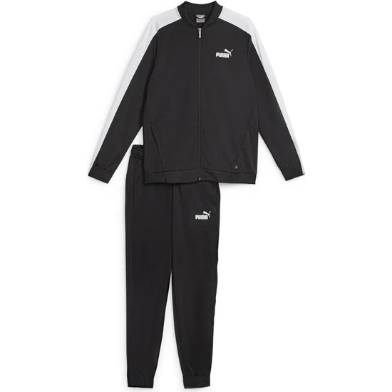 Puma Baseball Tricot Suit Erkek Siyah Günlük Stil Eşofman Takımı 67742801