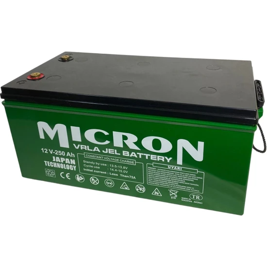 Micron  12V 250 Ah Japon Teknoloji Vrla Jel Akü Akü (Batarya, Pil)