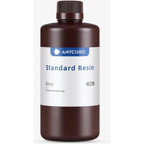 Anycubic Standart UV Reçine 1 kg Gri Yüksek Baskı Kalitesi ile 3D Yazıcı Uyumlu Malzeme