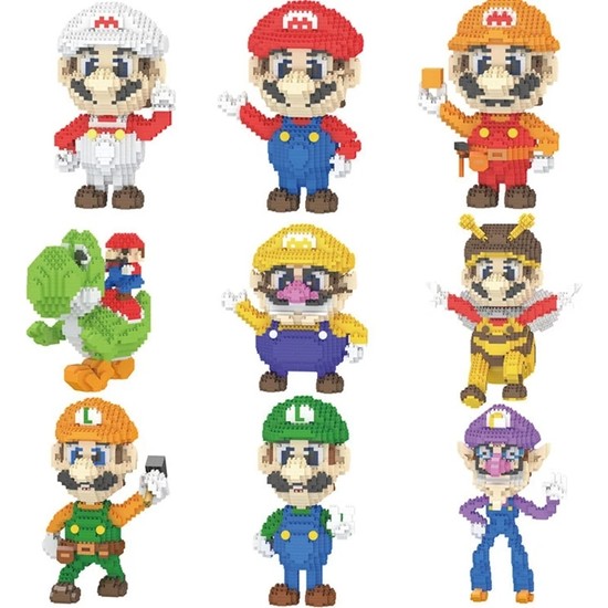 Pengfu Shop 7107-KUTU Stili 9 Model Mini Süper Mario Bros Fiyatı