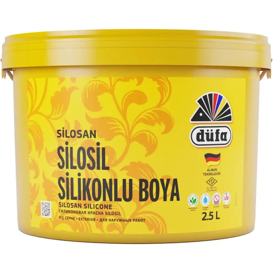 Düfa Silosil Silikonlu Dış Cephe Duvar Boyası 1001 Beyaz 2.5 l