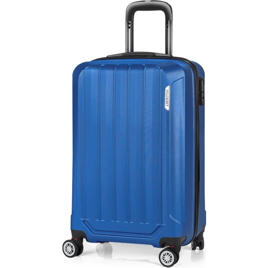 Polo&Sky Spring Model Mavi Renk Kabin Boy Valiz Bavul