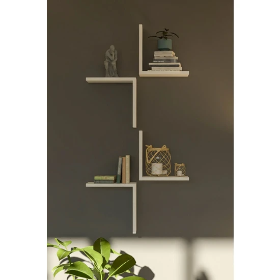 Alberas Woodwall Shelf Duvar Rafı Kitaplık Dekor Ahşap