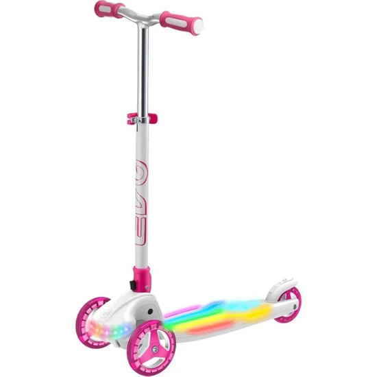 Nidage Çok Renkli 3 Tekerlekli Colour Burst Işıklı Beyaz Scooter