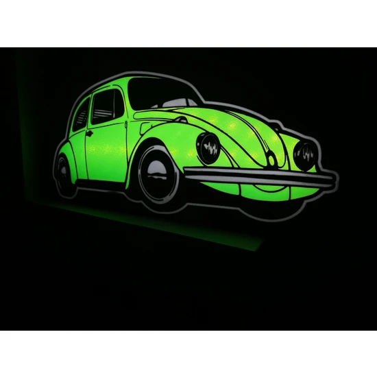 Vosvos Araba LED Lightbox Masa Lambası Yeşil