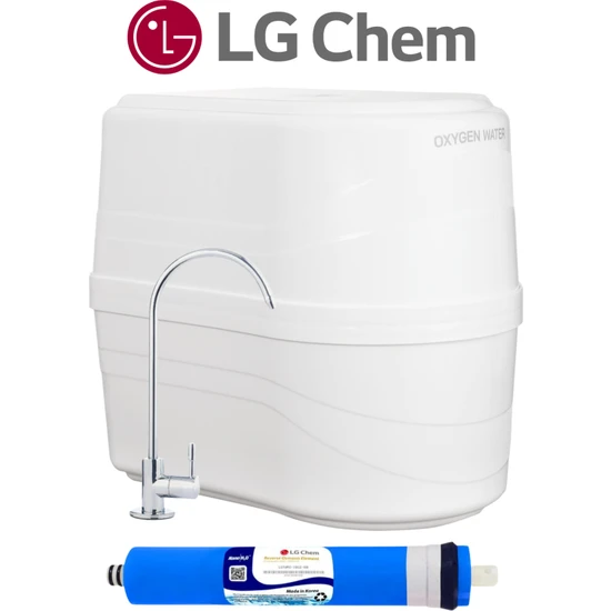 OXYGEN WATER Lg Membranlı 80 Gpd Çelik Tanklı Su Arıtma Cihazı 5-Tp