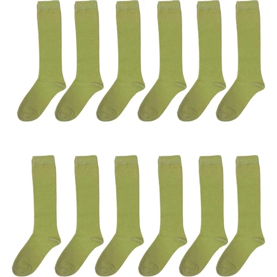 Asker Yeşili 6'lı Asker Çorabı - Haki - Standart Yaz ve Kış