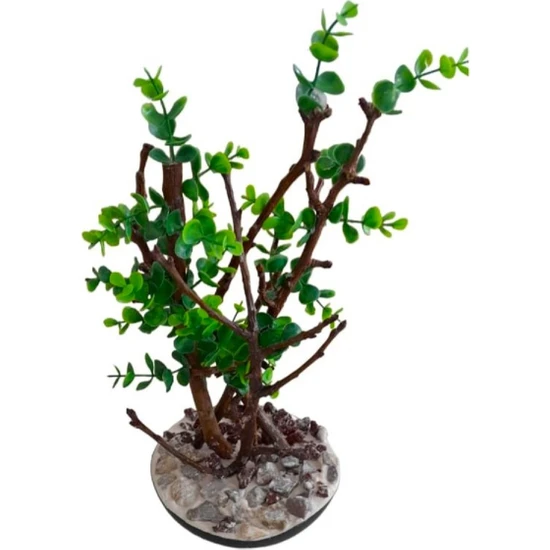 Yeşilada Yapay Bonsai Ağacı 40 cm Boy Japon  Ağacı Minyatür Bonzai Ağaç Çiçek