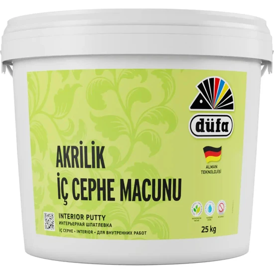 Düfa Akrilik İç Cephe Macun 25 l Beyaz