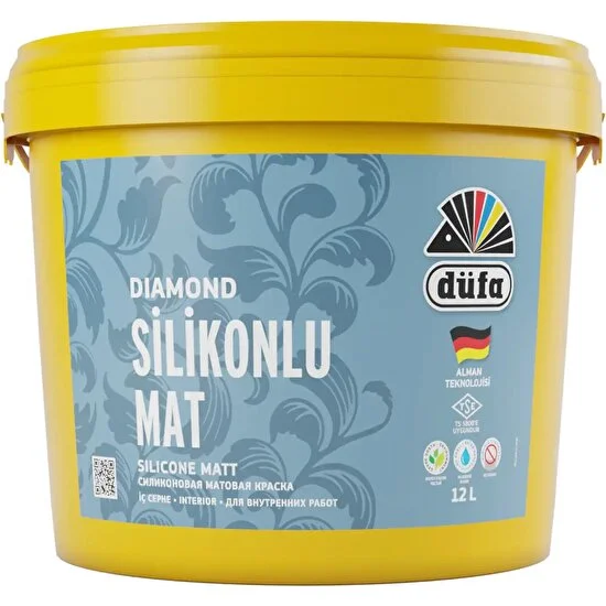 Düfa Diamond Silikonlu Mat İç Cephe Duvar Boyası Beyaz 12 l