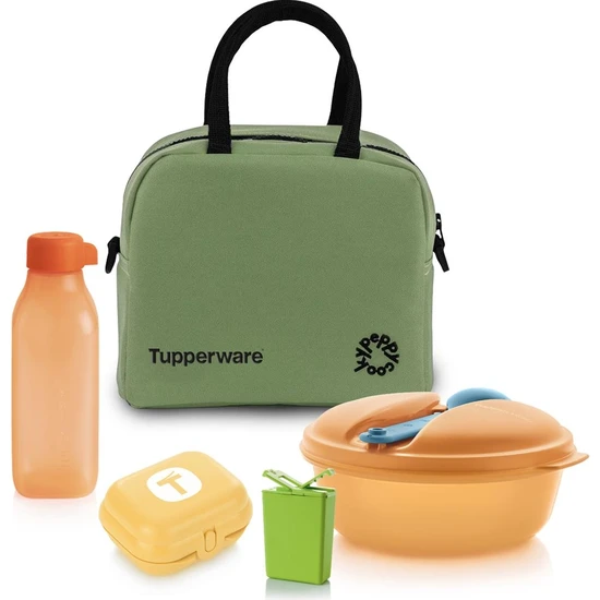 Tupperware x Peppycooky Çanta Yeşil  Set-1