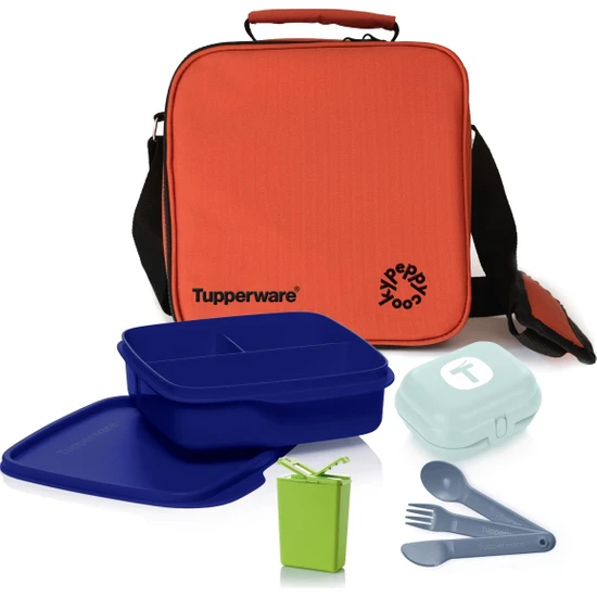 Tupperware x Peppycooky Büyük Turuncu Set-5