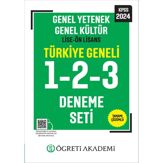 Öğreti Akademi 2024 KPSS Genel Yetenek Genel Kültür Lise Ön Lisans ...