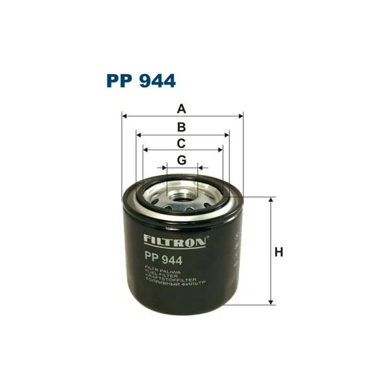 Fıltron  FTR-PP944 Yakıt Filtresi Bogdan A-Hyster H-Komatsu Fd...