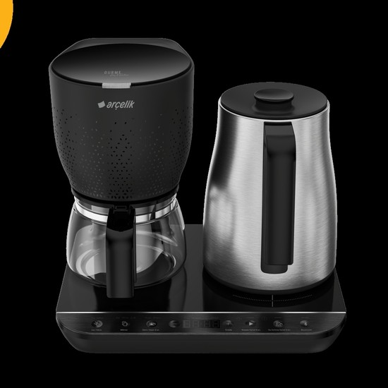 Arçelik Cfm 9147 I Inox Çay Makinesi 0,8 L Cam Demlik ve 1,8 L Paslanmaz Çelik Su Isıtıcı
