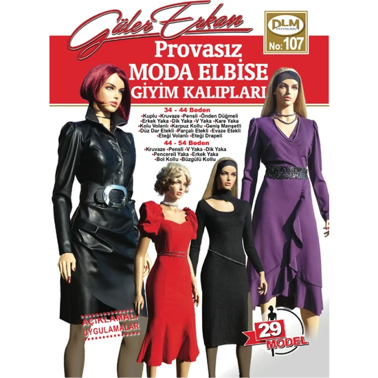 Güler Erkan NO:107 Provasız Moda Elbise Giyim Kalıpları