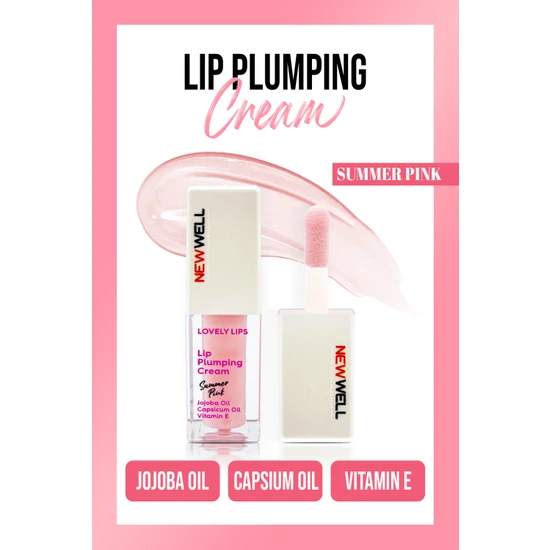 New Well Lip Plumping Cream Summer Pink  Dudak Dolgunlaştırıcı Krem 5 ml