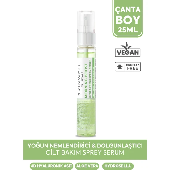 SKINWELL Sabah Yoğun Bakım Hyalüronik Asit İçerikli Yüz Bakım Sprey Serum 25 ml