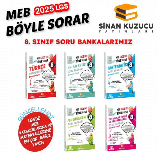 Sinan Kuzucu Yayınları 8. Sınıf  MEB Böyle Sorar Soru Bankası Seti