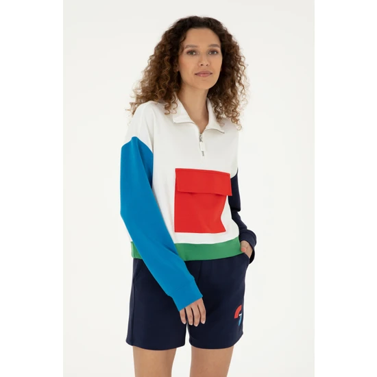 U.s. Polo Assn. Kadın Beyaz Sweatshirt 50284300-VR013