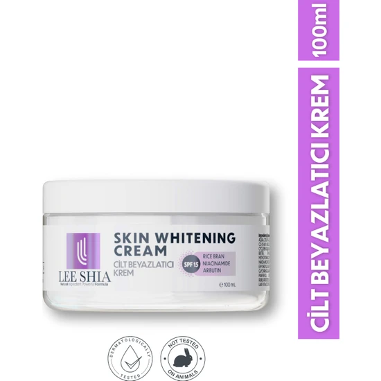 Lee Shia Cilt Beyazlatıcı Leke Kremi 100 ml (RICE BRAN, NIACINAMIDE, ARBUTIN, SPF15)