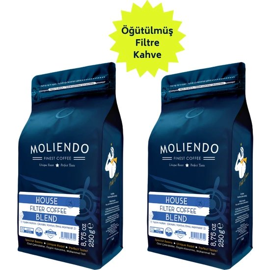 Moliendo Finest Coffee Moliendo House Blend Filtre Kahve Avantaj Paketi (Öğütülmüş Filtre Kahve) 2*250 G