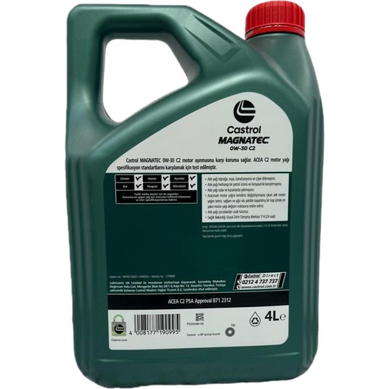 Castrol Magnatec C2 0W-30 ACEA C2 PSA B71 2312 5x1 Liter Motoröl