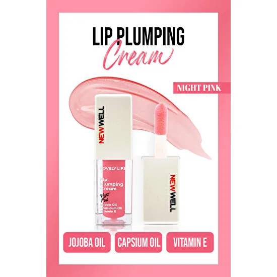 New Well Lip Plumping Cream Night Pink  Dudak Dolgunlaştırıcı Krem 5 ml