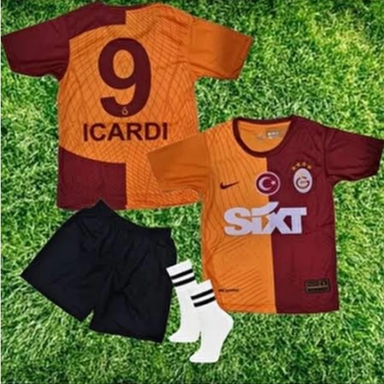 Zilong Galatasaray Icardi 2023/2024 Sezon  Çocuk Futbol Takım Forması 4'lü Seti