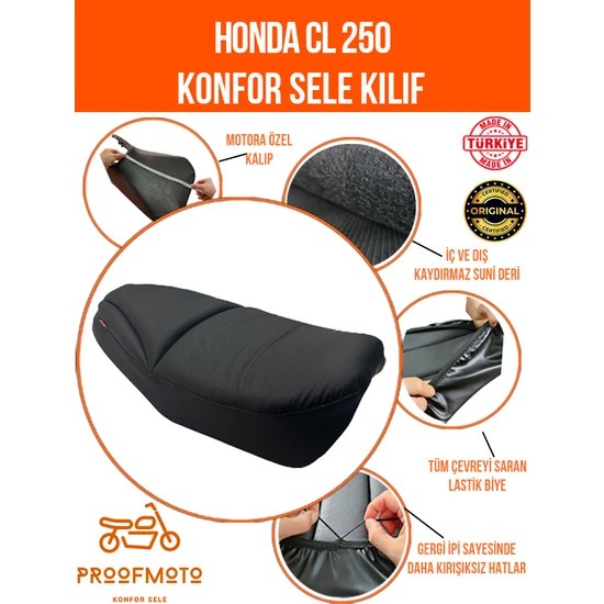 PROOFMOTO Honda CL 250 Konfor Sele Kılıf