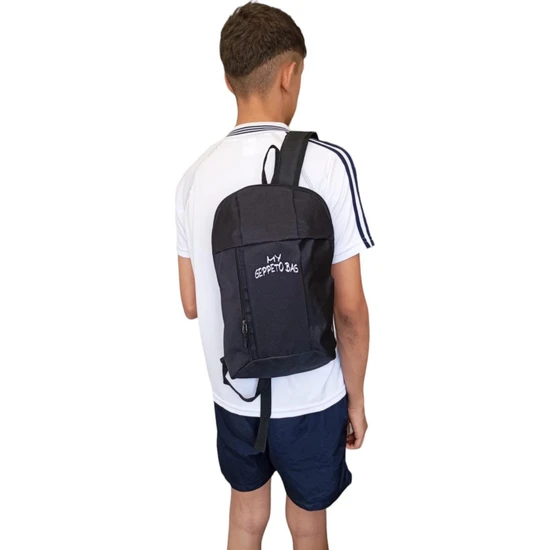 My Geppeto Bag Siyah Sırt Spor Yürüyüş Kamp Bisiklet Çantası 12 Lt