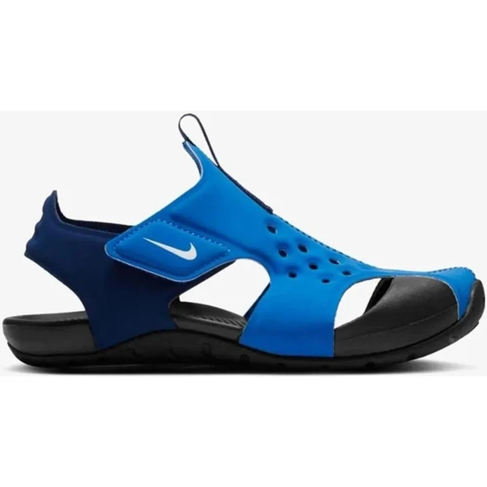 Nike Sunray Protect Blue Slides Sandals Bantlı Çırtlı Çocuk Terlik Sandaleti Mavi