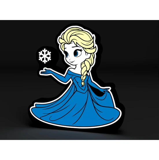 Devotech Elsa Frozen Karlar Ülkesi LED Lightbox Masa Lambası