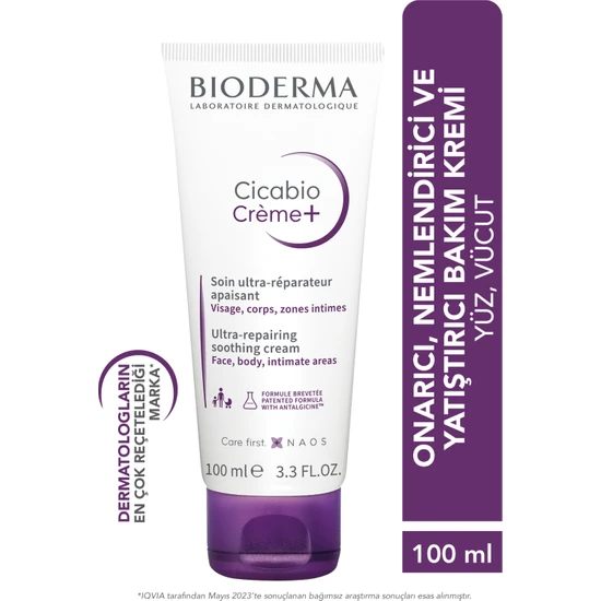 Bioderma Cicabio Cream+ Cilt Bariyeri Onarıcı Nemlendirici Yatıştırıcı Tüm Ciltler Için Yüz Vücut Krem 100ML