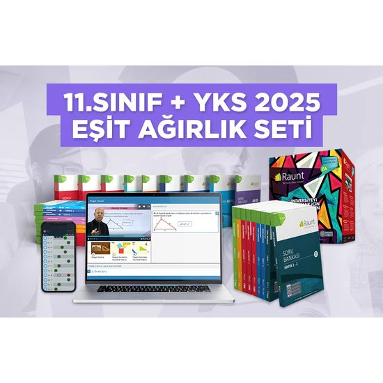 Raunt 11. Sınıf EA Dijital (2024)+ YKS 2025 EA (42 Kitap Mobil Web) Yapay Zekalı Üniversiteye Hazırlık Seti