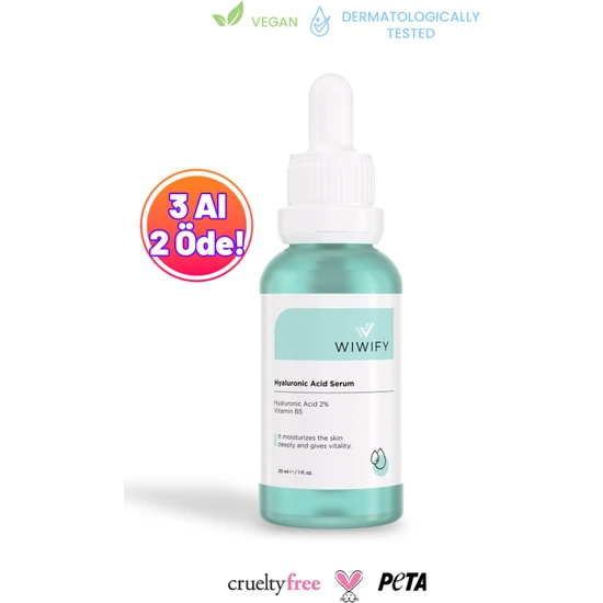 WIWIFY Yoğun Nemlendirici Bakım Serumu (Hyaluronic Acid 2% B5) Tüm Cilt Tipleri Için