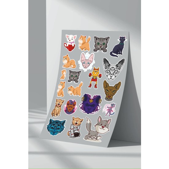 StickerMarket Kedi Sticker Seti (23) Fiyatı - Taksit Seçenekleri