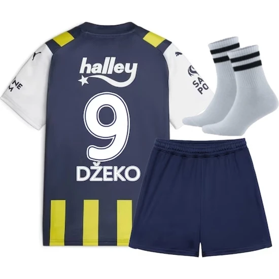 Fenerbahçe Dzeko 2023/2024 Sezon Çocuk Futbol Takım Forması 3'li Set