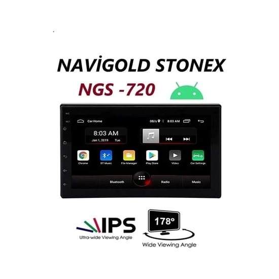 Navigold NGS-720 7 Inç 9.1 Üniversal Android Usb-Bt-Navigasyon Double Teyp 2gb Ram 16GB Hafiza